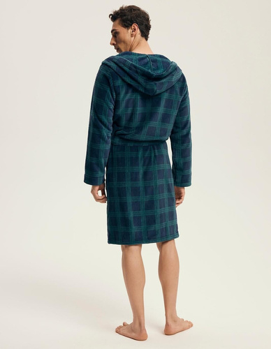 Henderson 43373 Nickel – szlafrok męski z kapturem, ciepła dzianina, stylowy i wygodny