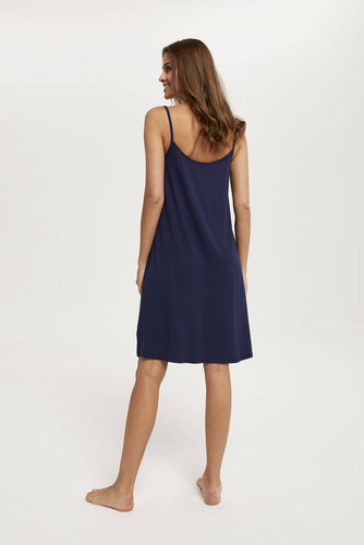 Koszula damska na wąskich ramiączkach Song Italia Fashion - granatowy