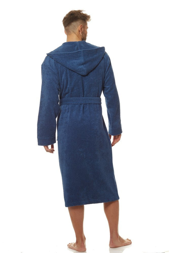 2104 Szlafrok Męski Frotte L&L - navy