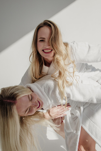 Szlafrok damski 709 Manuela Forex - biały