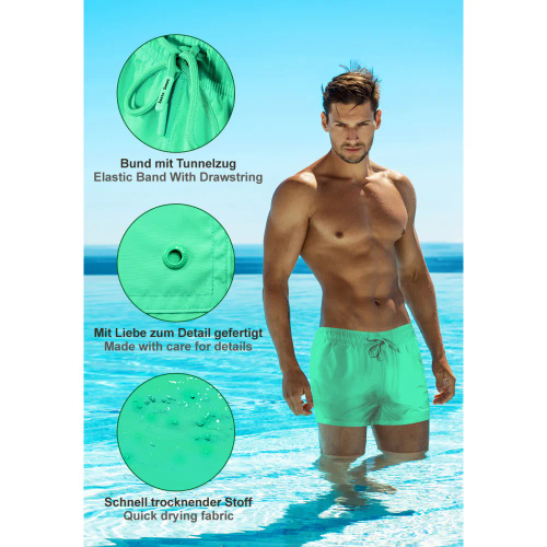 Szorty kąpielowe SZ2406 Sesto Senso miętowy