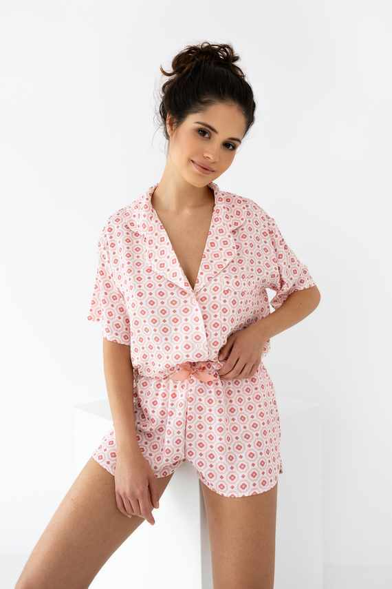 Piżama damska rozpinana Penelopa Sensis - różowy