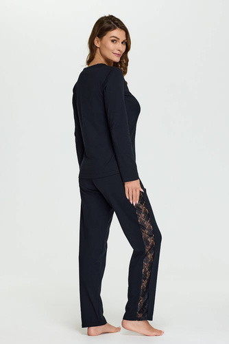 Piżama damska z koronką 20 Bonamera czarny 