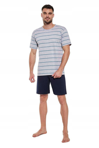 Piżama męska krótki rękaw, spodenki 330/39 Various Cornette - granatowy