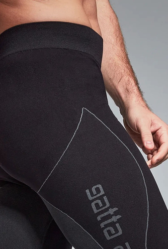 44017 Blanc Basic Legginsy Thermoactive męskie Gatta black-grey	