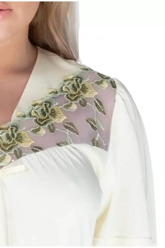 Koszula nocna damska 86584 Diana Summer Mewa kremowy