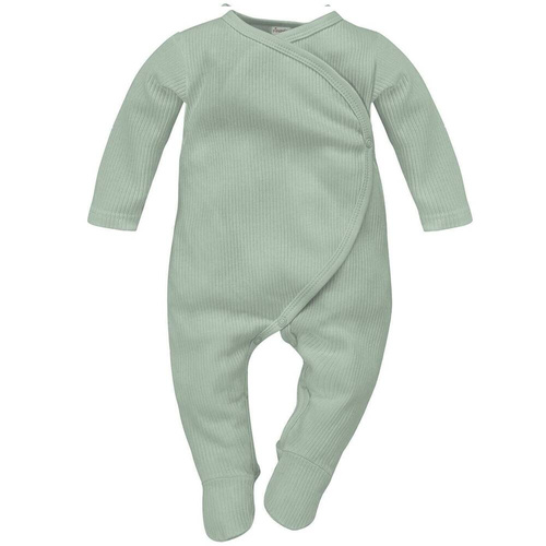 Pajac niemowlęcy Lovely Day Pinokio - zielony prążek