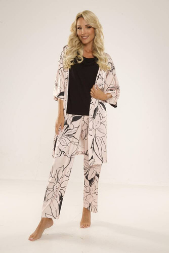 Piżama damska 722 Lurdes De Lafense - beżowy