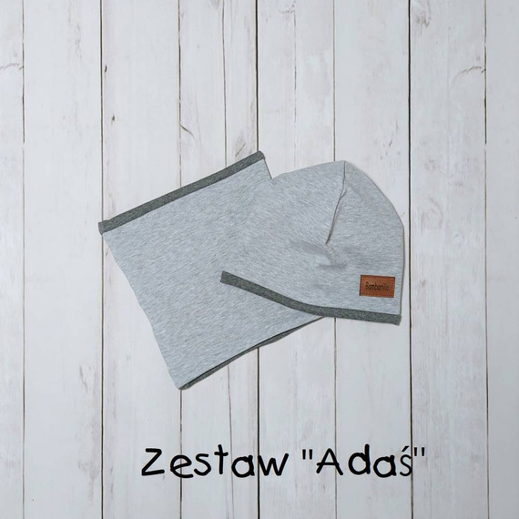 Czapka + komin Mieszko Bambarillo grafitowy