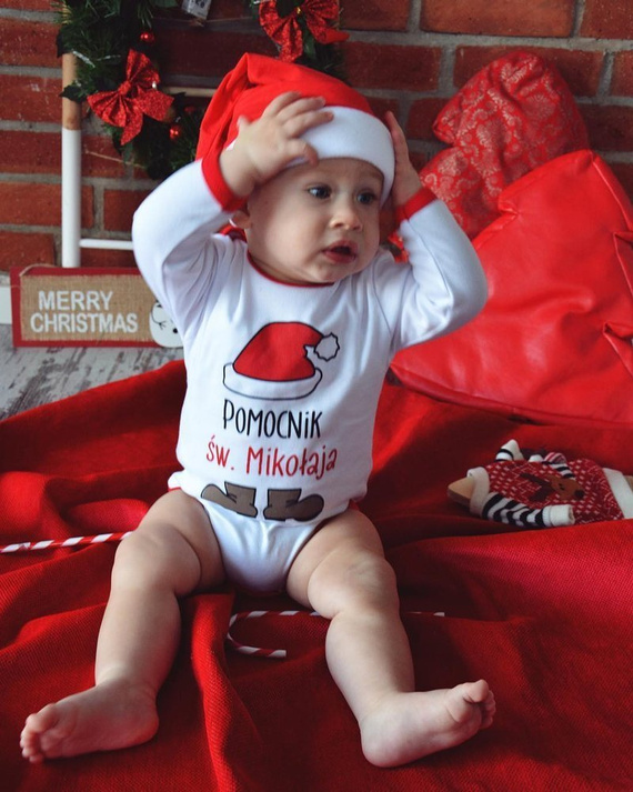 55121992 Body z długim rękawem "Pomocnik Św. Mikołaja" Oscar Kids
