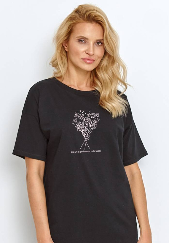 Koszula Nocna 2878 June Taro-czarny