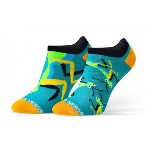 Konik Polny Skarpety stopki finest cotton dwie różne Sesto Senso niebieski