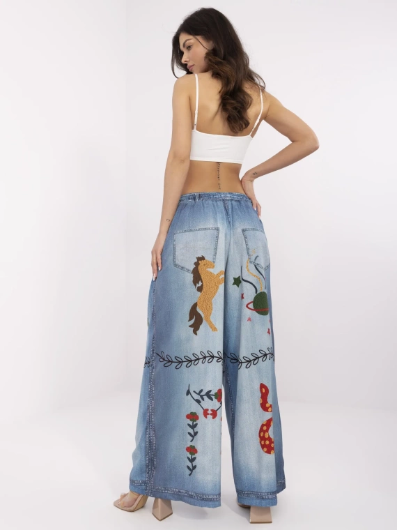 Spodnie damskie DHJ-SP-19183-9.54 Paris niebieski