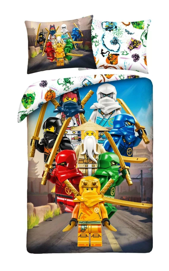 Lego Ninjago Kids 12 Halantex – pościel dziecięca 100% bawełna, kolorowy motyw bajkowy, zamek błyskawiczny