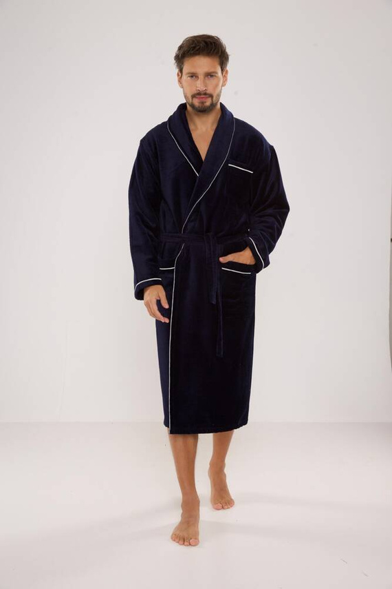 Szlafrok męski 735 Manuele Forex - granat