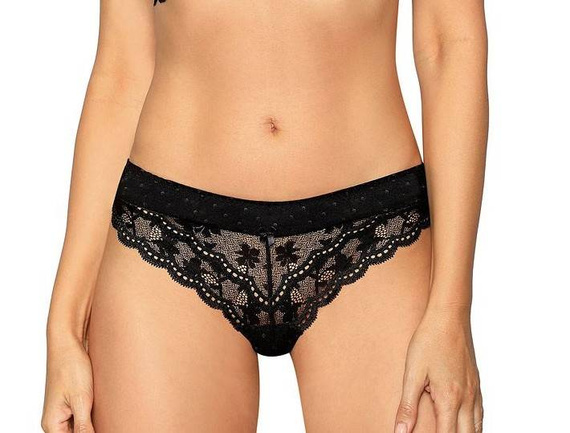 Figi Damskie Lagerta Róża - czarny