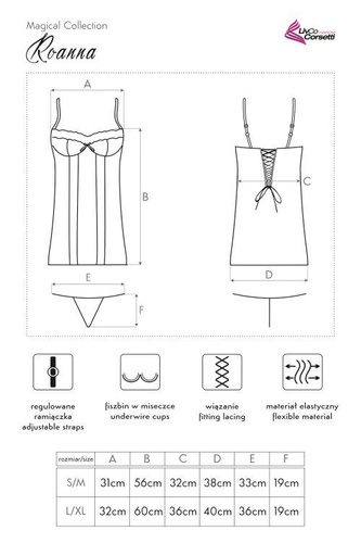 Komplet dwuczęściowy Roanna LC 90313 LivCo Corsetti Fashion