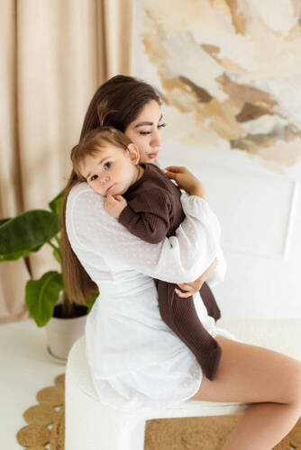 Pajacyk niemowlęcy "Natural Waffel" Makoma mocha