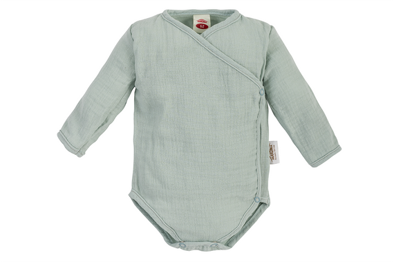 Body rozpinane muślinowe "Just Muslin" Makoma turkusowy