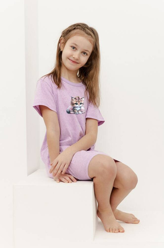 Koszula dziewczęca 3383 Jemma  Taro- fioletowy