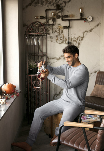 Komplet Męski Justin Dkaren szary