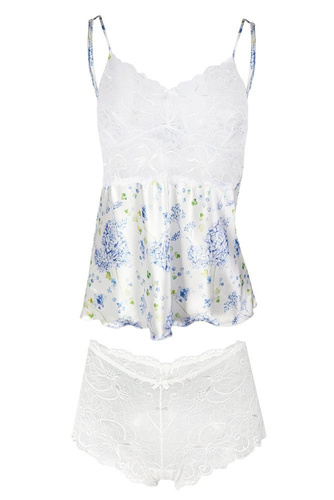  Komplet piżama damska Flowers DKaren - DK-KA czarny