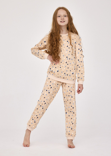 Piżama dziewczęca 032/181 033/181 Maya Cornette beżowy