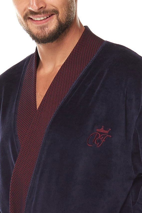 Szlafrok męski 2050 Royal L&L - granat