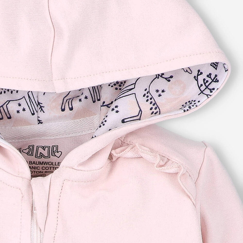 Bluza dresowa z bawełny organicznej Jelonki Nini różowy 