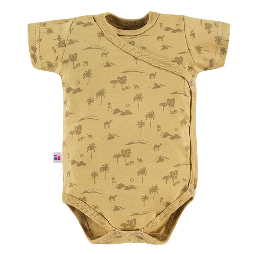 Body rozpinane z krótkim rękawem Sahara Eevi - żółty