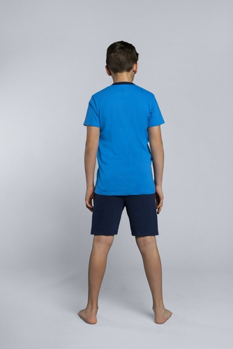 Bawełniana piżama dla chłopca Orion Italian Fashion- szafir/ granat