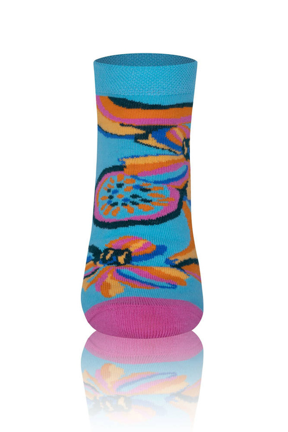 Skarpety stopki S141S Zanzi Italian Fashion - tuskusowy/żółty/różowy