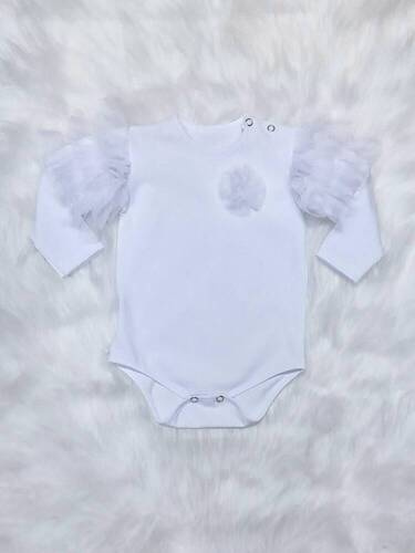 Body z długim rękawem Carmen Bambarillo biały