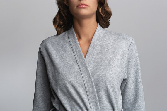 Szlafrok Damski 3/4rękaw Kalia Italian Fashion- róż