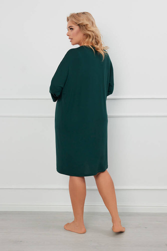 Koszula damska z  rękawem 3/4  Natura Italia Fashion - zielony 