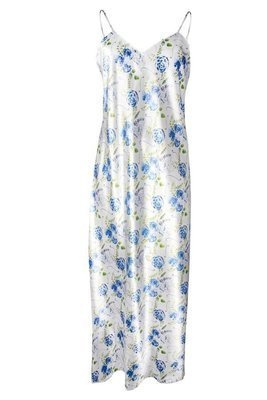 Długa halka satynowa Flowers  DKaren - DK-HI 3 biały