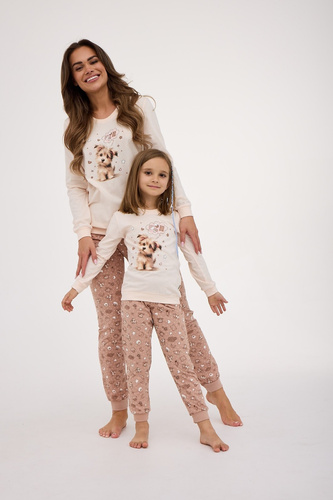 Dziewczęca piżama bawełniana Sweet Dog 594/193 Cornette z długim rękawem