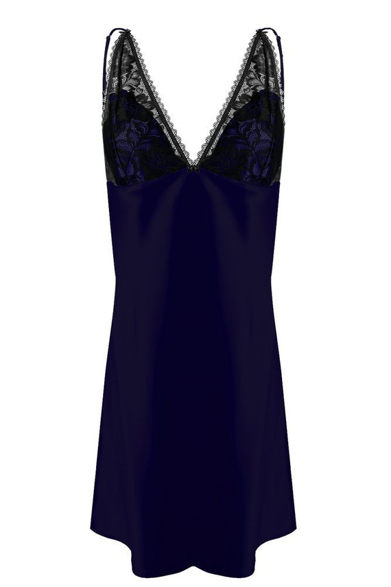 Koszulka satynowa damska Debbie DKaren - Granat