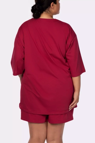 Piżama damska Joy shortsleeve Mona burgund