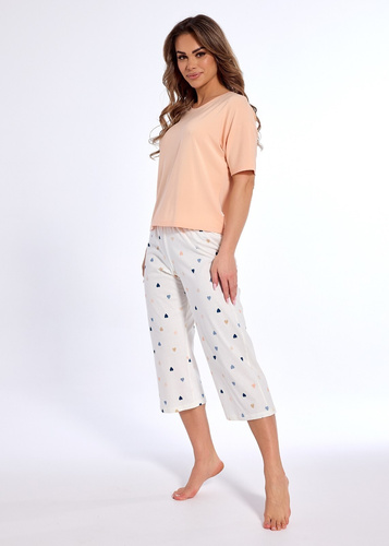 Piżama Damska  798/306 Suzie Cornette brzoskwiniowy