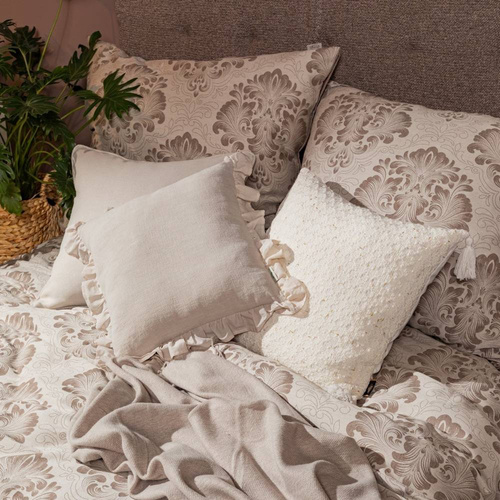 Poszewka lniana Seville Eurofirany kremowy