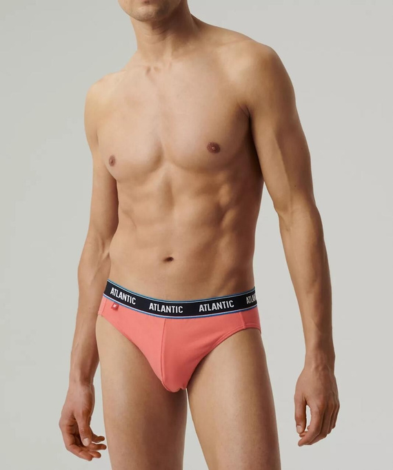 Slipy męskie 3MP-200 A'3 Atlantic- granatowy-koralowy-szmaragdowy