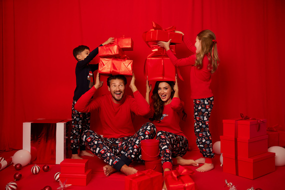 Piżama Męska długi rękaw, długie spodnie Rojas talian Fashion - czerwony/druk