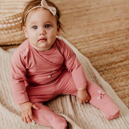 Półśpiochy niemowlęce Petite Eevi - kwiatki sito