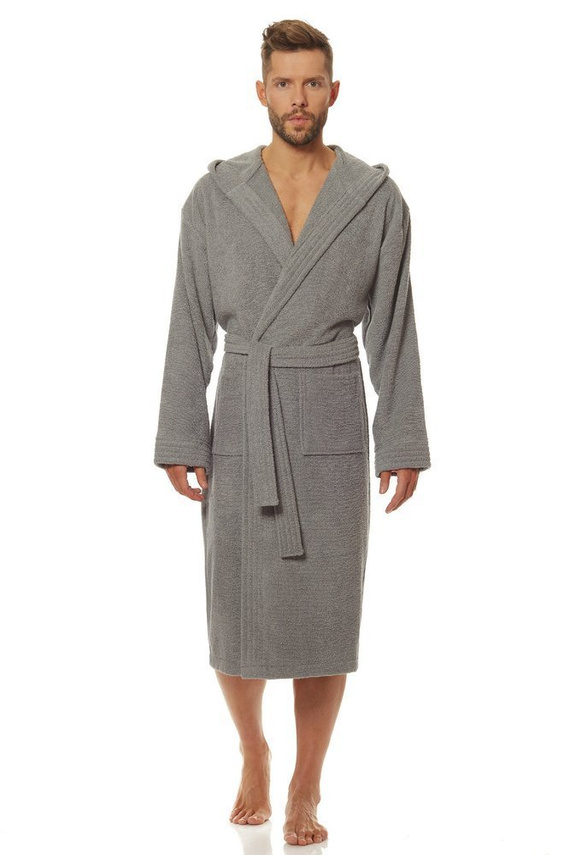 2104 Szlafrok Męski Frotte L&L - navy