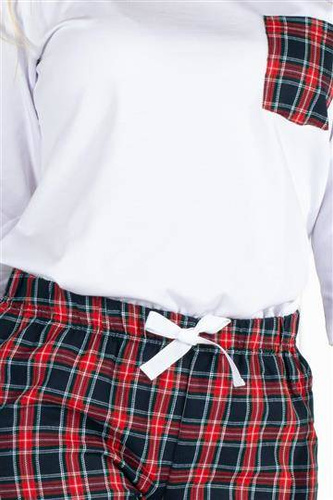 Piżama damska Vicky Momenti Per Me white-red