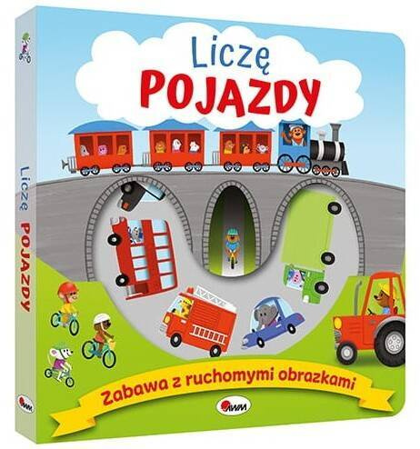 Książeczka Ruchome obrazki liczę pojazdy Awm