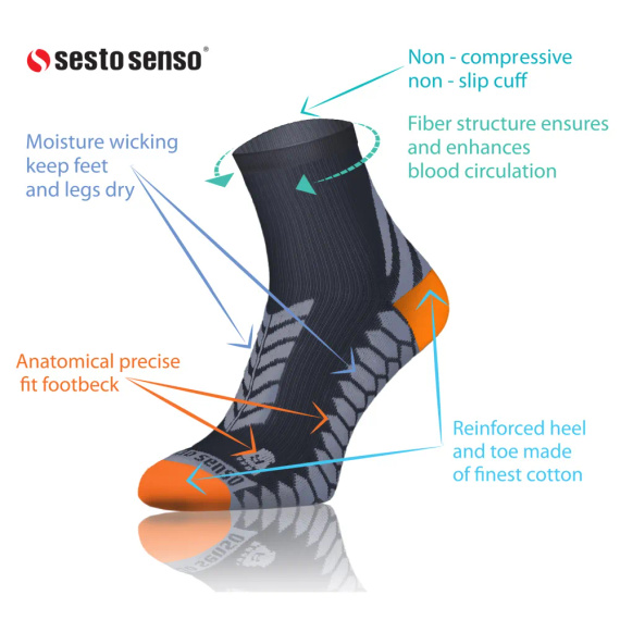 Sport Socks Skarpety sportowe Sesto Senso grafit