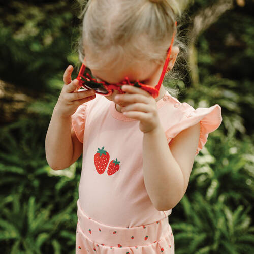 Body z nadrukiem Strawberry & Love Eevi- koralowy