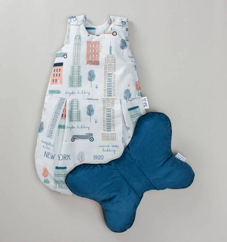Śpiworek niemowlęcy z poduszką LUL-0034 City Luli Lu